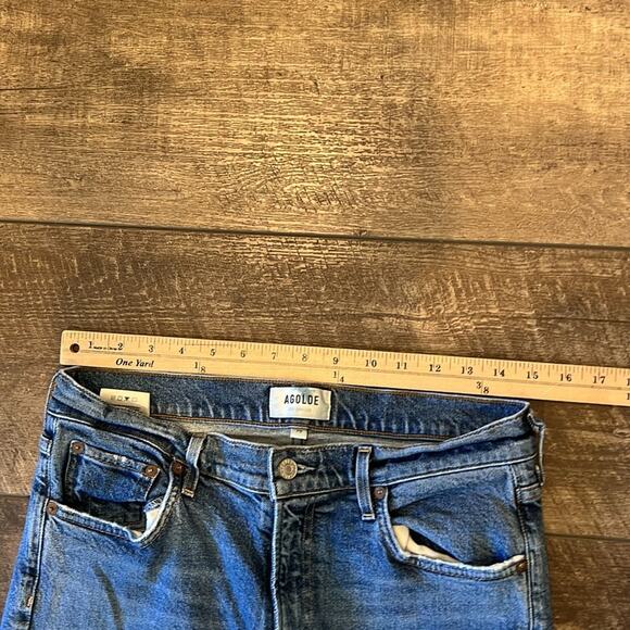 AGOLDE Toni Mid Rise Straight Chewed Hem Jeans Size 29 - Picture 4 of 8